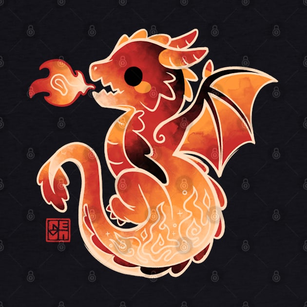 Red dragon flames by NemiMakeit